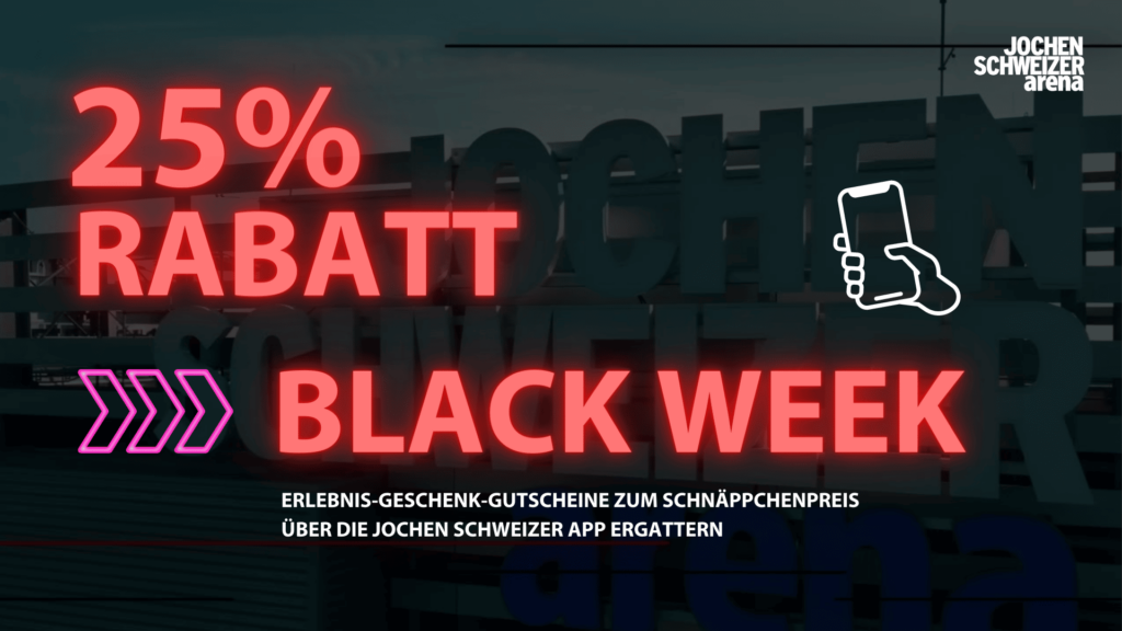 Black Week Aktion2022 Jochen schweizer Arena 1920 × 500 px 1920 × 1080 px